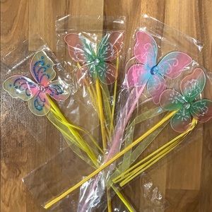 Butterfly Princess Fairy Wands - set of 4